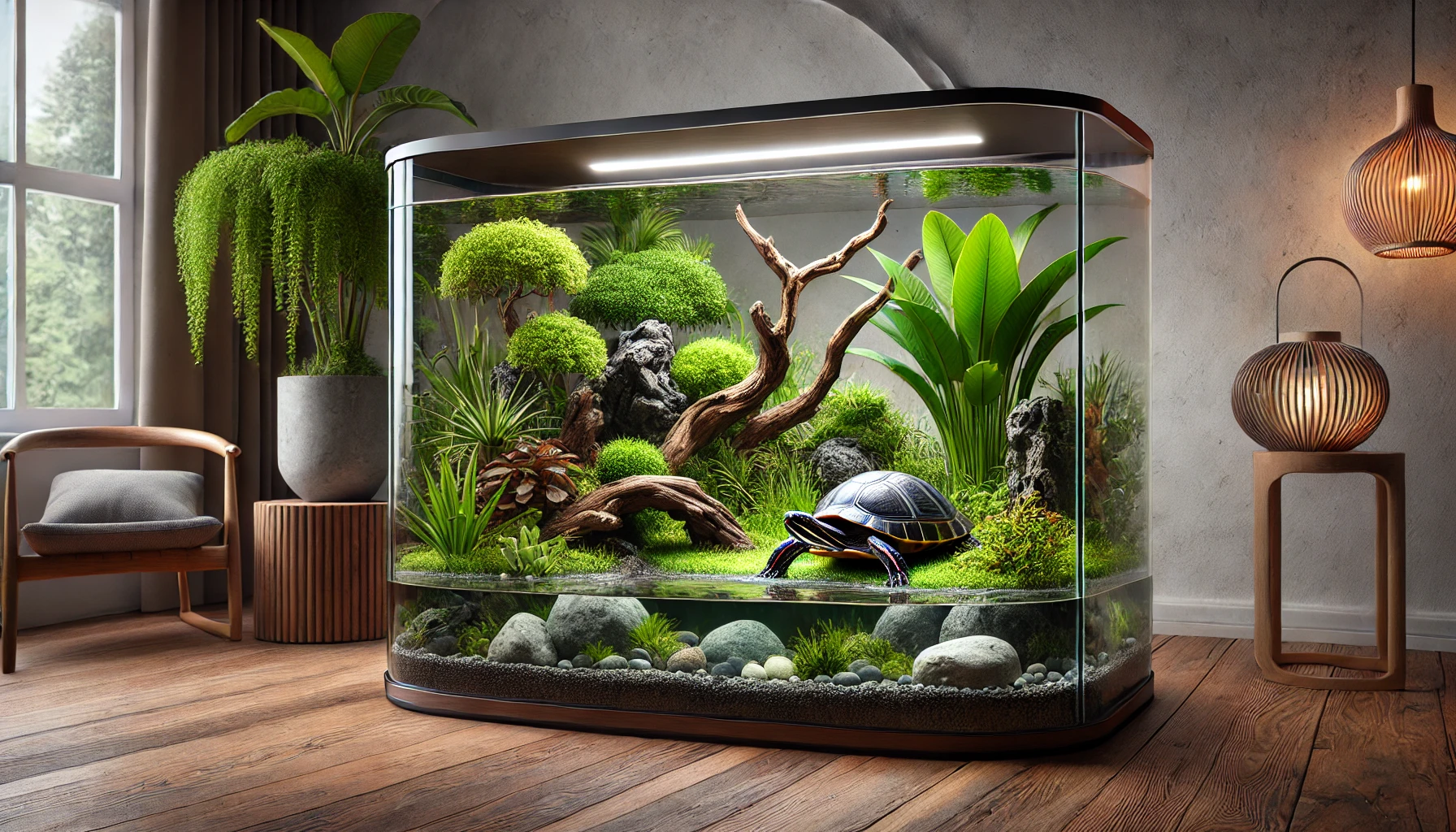 亀テラリウムの設計と管理