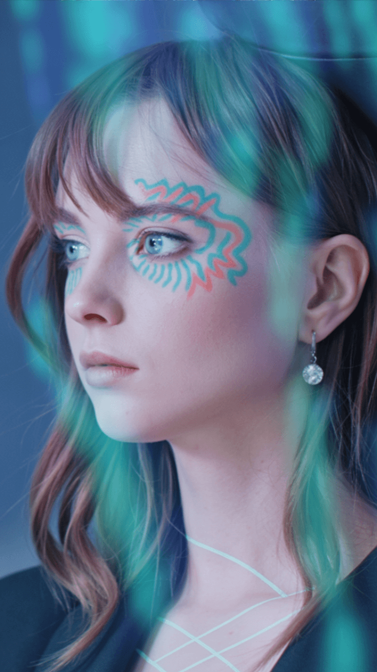 cyberpunk-portrait-serene-woman ai-taco