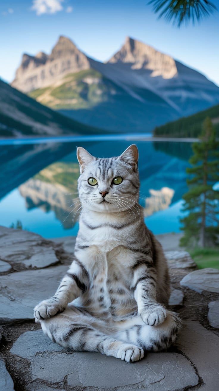 🐾 猫も瞑想する絶景湖？カナディアンロッキー🇨🇦 モレーン湖｜ロッキーで最も美しい湖と称される絶景スポット- 旅する座禅猫・世界ネコ歩き